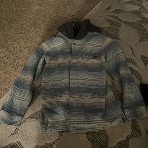 Little Boy’s Billabong Button Up Hoodie. Size 7.